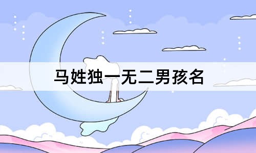 馬姓獨(dú)一無(wú)二男孩名