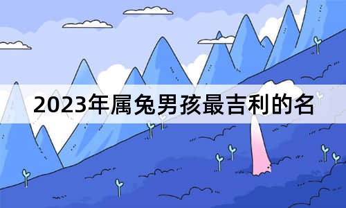 2023年屬兔男孩最吉利的名字