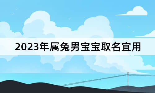 2023年屬兔男寶寶取名宜用字