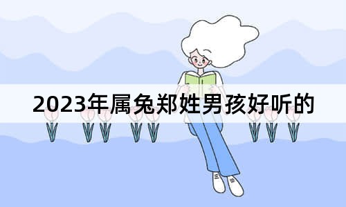 2023年屬兔鄭姓男孩好聽(tīng)的名字