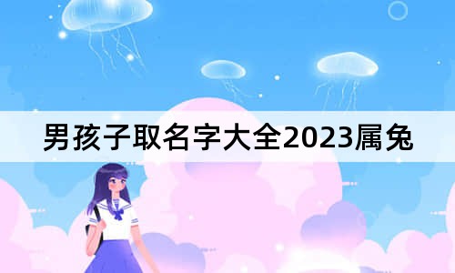 男孩子取名字大全2023屬兔