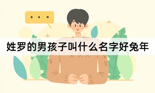 姓羅的男孩子叫什么名字好兔年