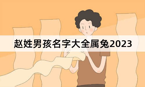 趙姓男孩名字大全屬兔2023年