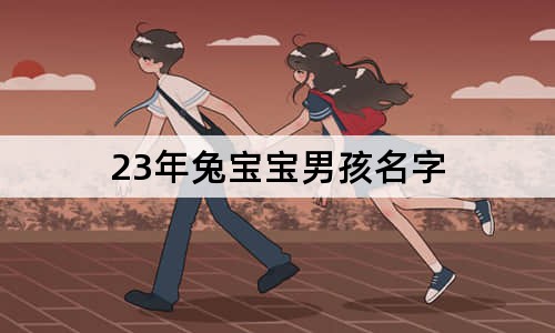 23年兔寶寶男孩名字