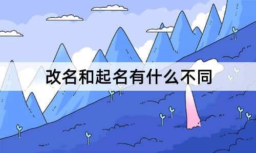 改名和起名有什么不同