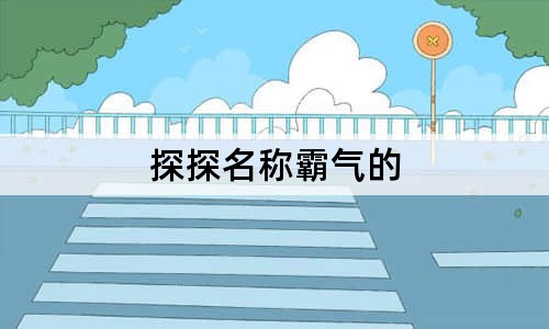 探探名稱霸氣的