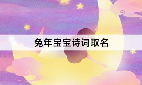 兔年寶寶詩詞取名