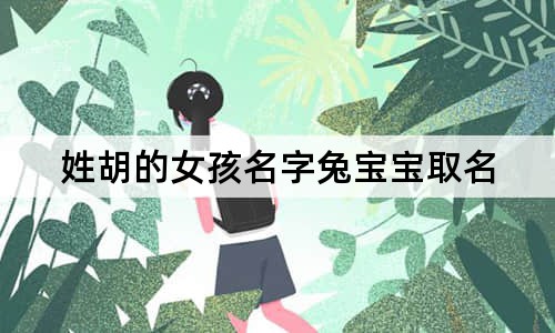 姓胡的女孩名字兔寶寶取名