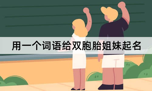 用一個詞語給雙胞胎姐妹起名